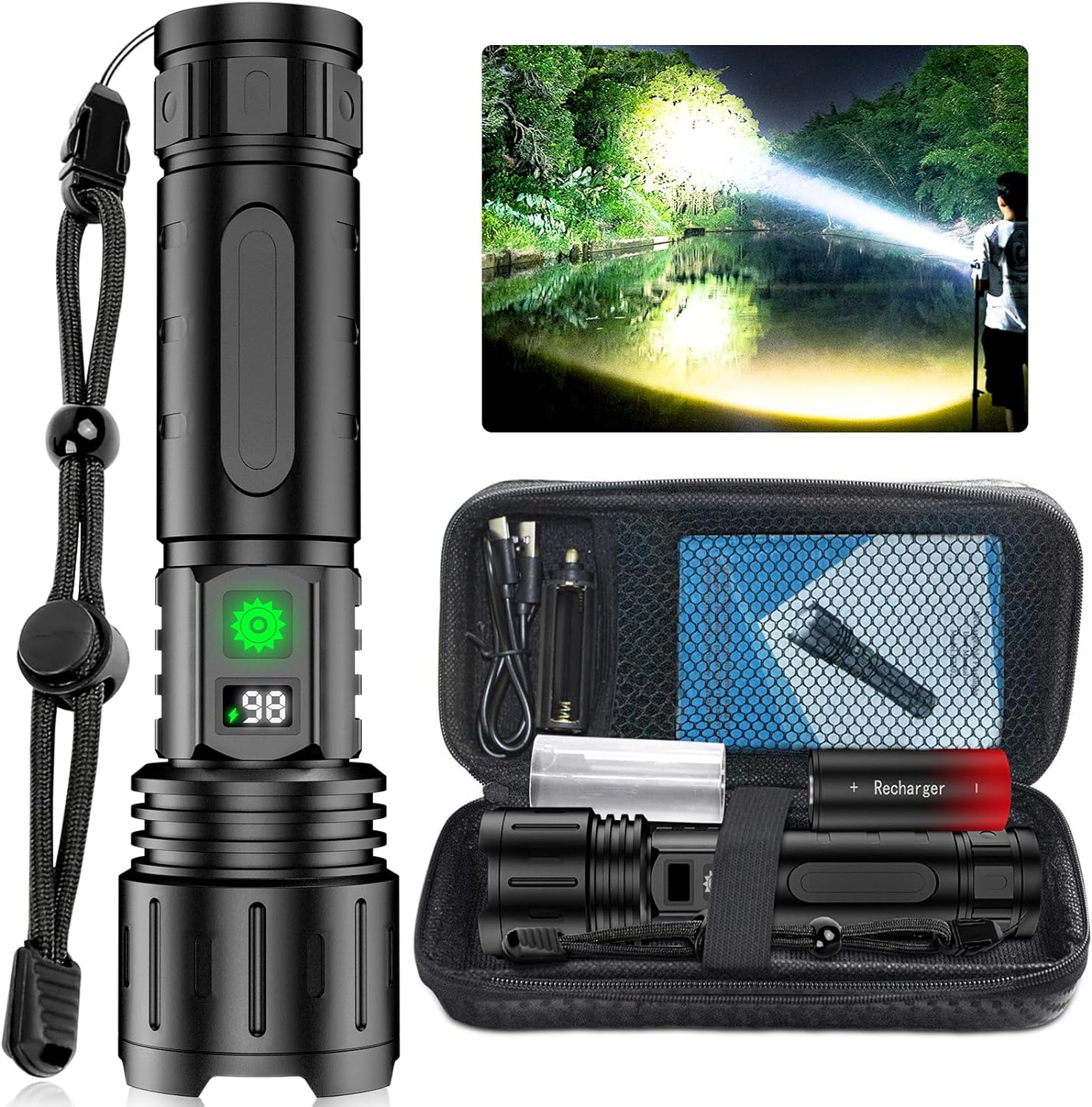 brightest rechargeable flashlight on the market World's Brightest Flashlight – orntli