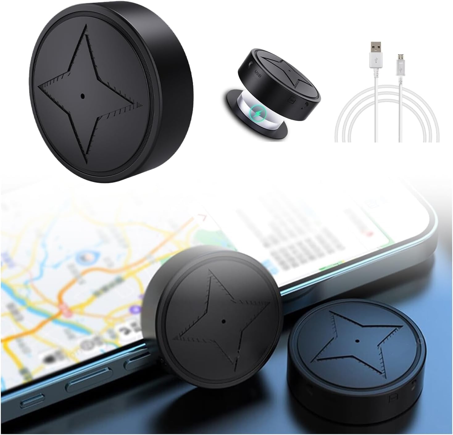 Mini Tracker GPS Magnétique Pour Voiture - Auto-tracker Suivi En Temps Réel, Appareil De Localisation
