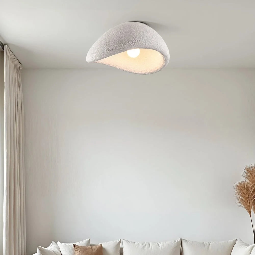 Lampe de plafond en tissu Wabi-Sabi - Polyforme et résine | Orntli