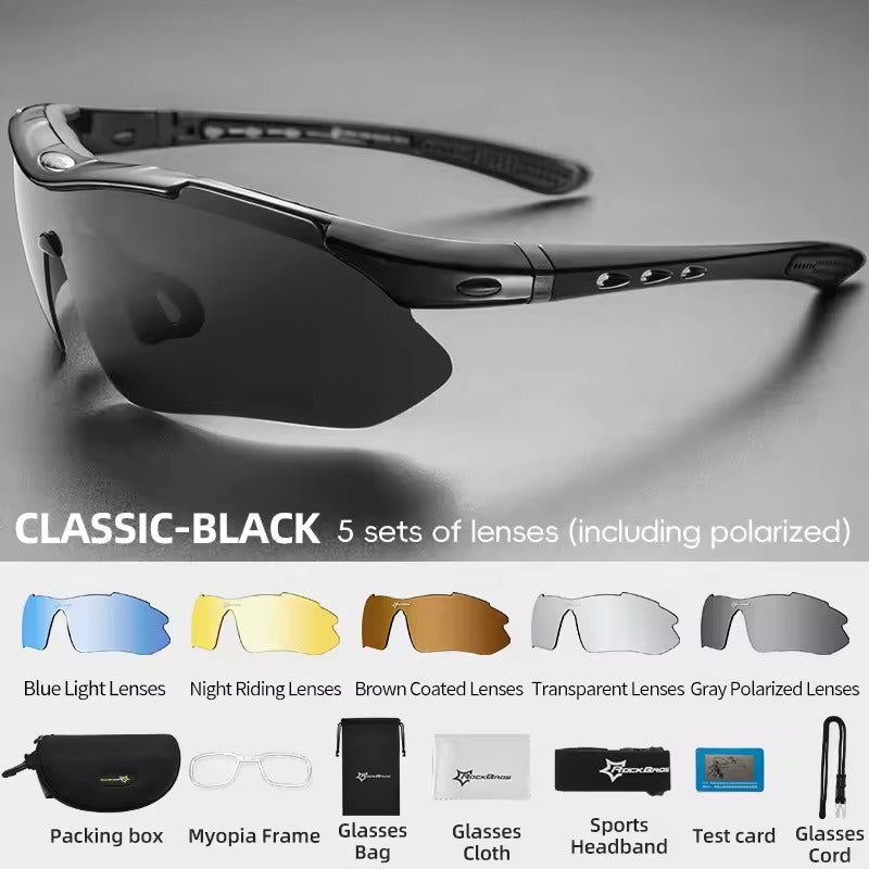 fahrradbrille polarisiert test Polarisierte MTB-Radbrille mit lichtwechselnden Gläsern, 5 Gläser – orntli