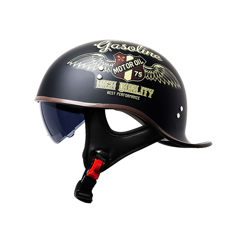 best dot motorcycle half helmet Vintage the ultra Retrostreet Half Helmet Visor -