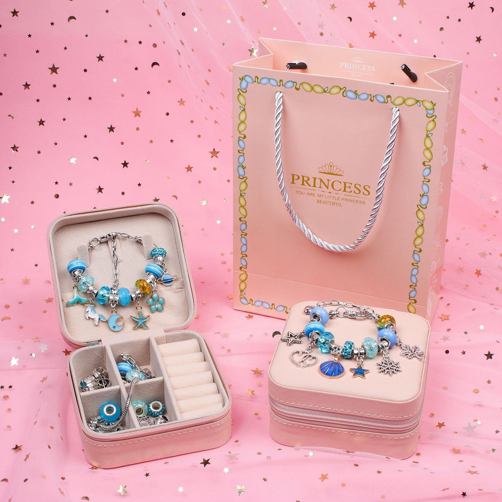 NovaJoy Mädchen Charm-Armband DIY-Set für kreativen Bastelspaß