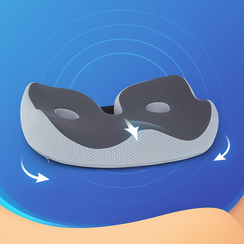 姿勢サポート用オルトフレックスメモリーフォームシートクッション