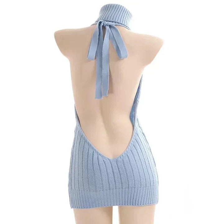 Kivágott, hátul nyitott Virgin Killer pulóver