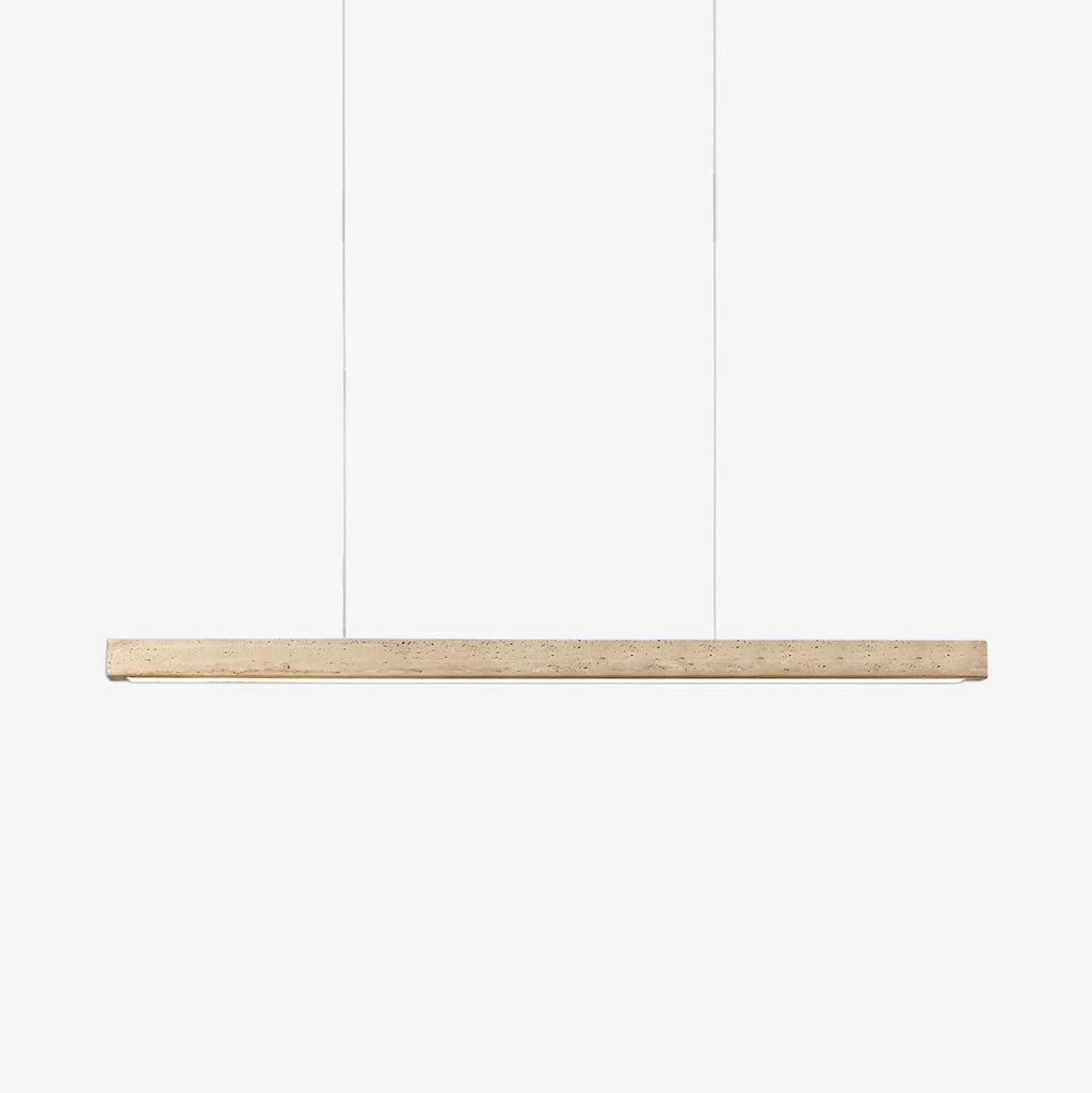 Imiror rett pendellampe i travertin — minimalistisk integrert LED