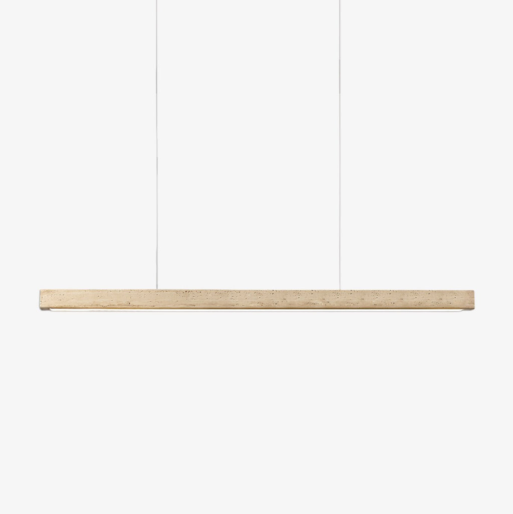 Imiror Minimalist Travertine Linear Pendant Light - Neutralighting