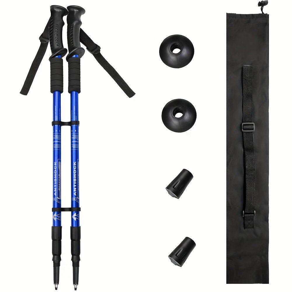 Juego de bastones de trekking ajustables de aluminio