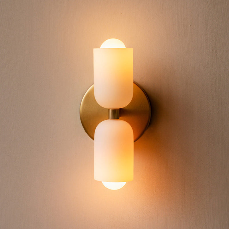 Applique LED moderna Valentina — luce calda cablata, finitura oro e nero