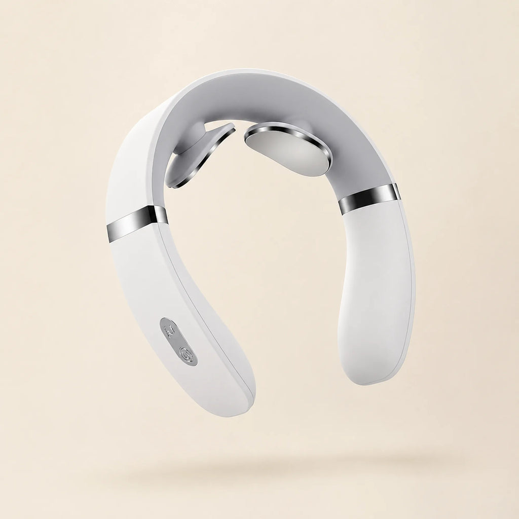 EMS Neck Massager – Hands-Free, 16 Intensity Levels, Rechargeable
