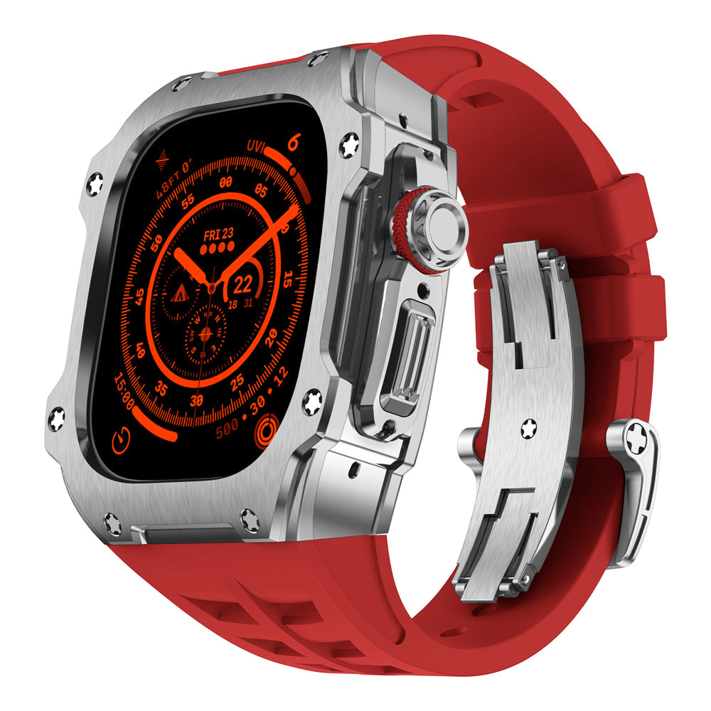 RM7015-serien - Sølv Vanguard rustfrit stål Apple Watch Ultra-etui