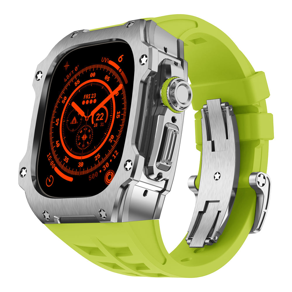 RM7015-serien - Sølv Vanguard rustfrit stål Apple Watch Ultra-etui