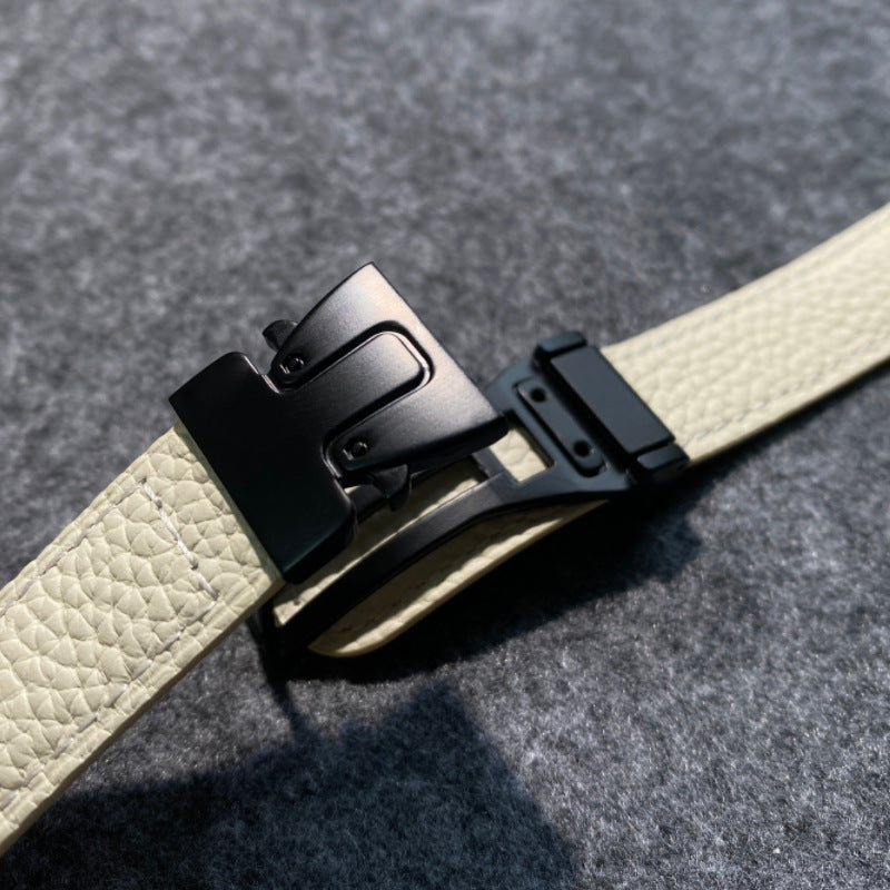 Curea din piele cu cataramă magnetică pentru Apple Watch