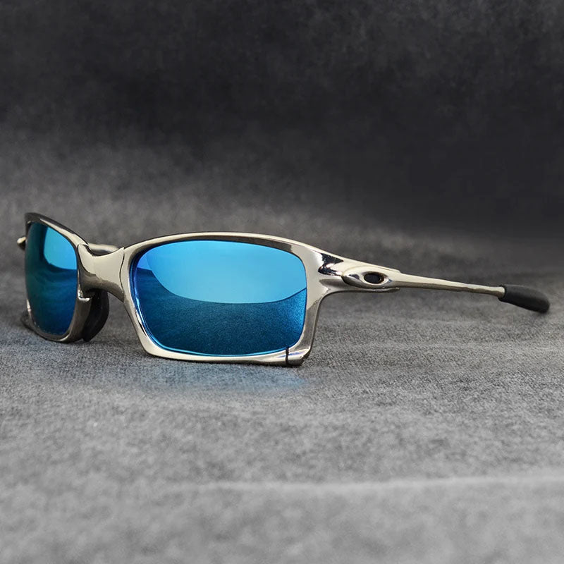 户外专家偏光运动矩形太阳镜 - UV400防护