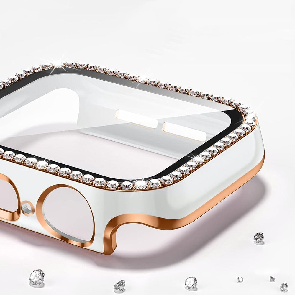 Etui med herdet glass og rhinestones for Apple Watch
