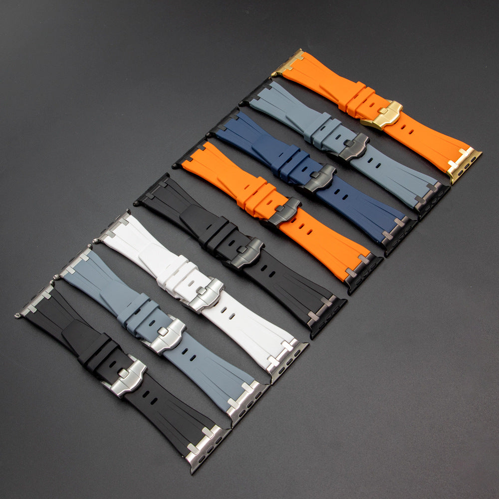 Nova Correia de Silicone XAP Metal Head para Apple Watch