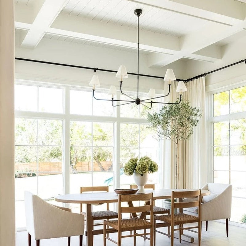 Silva Vintage Retro Metal Chandelier, Elegant Ceiling Pendant