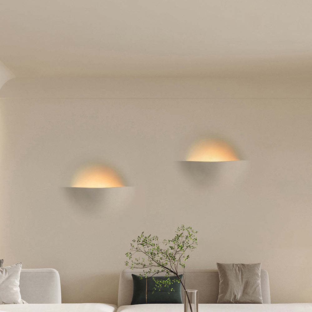 Applique murale encastrée moderne Aria — LED, finition en métal et plâtre, blanche