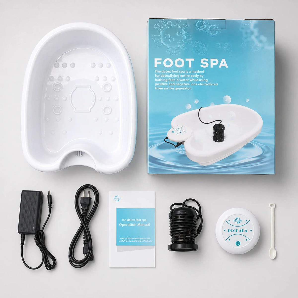 Ionic Foot Spa Basin – Warm Water Foot Soak, 30-Minute Auto Timer, Portable
