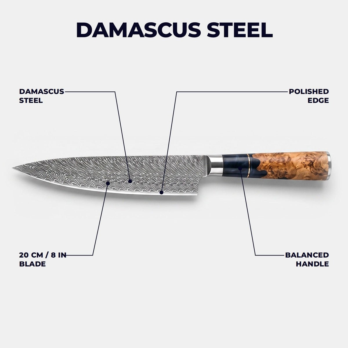 Hatori Ginkai 銀海 Series - Chef's Knife