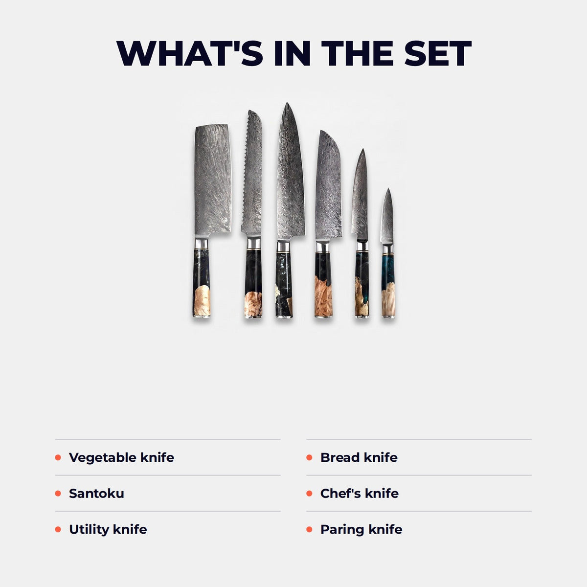 Hatori Ginkai 銀海 Series - 6 Piece Set