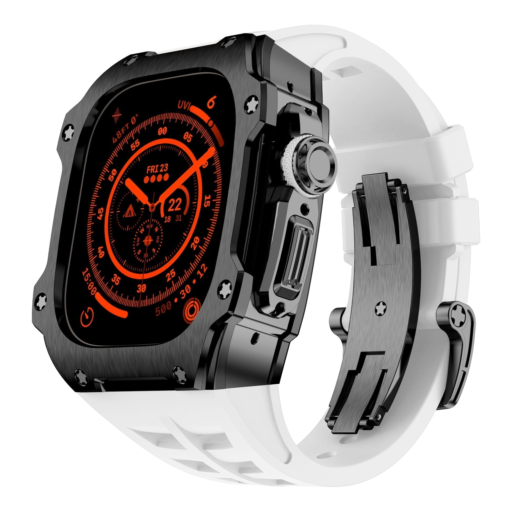 Série RM7015 - Boîtier Apple Watch Ultra en acier inoxydable Dark Vanguard