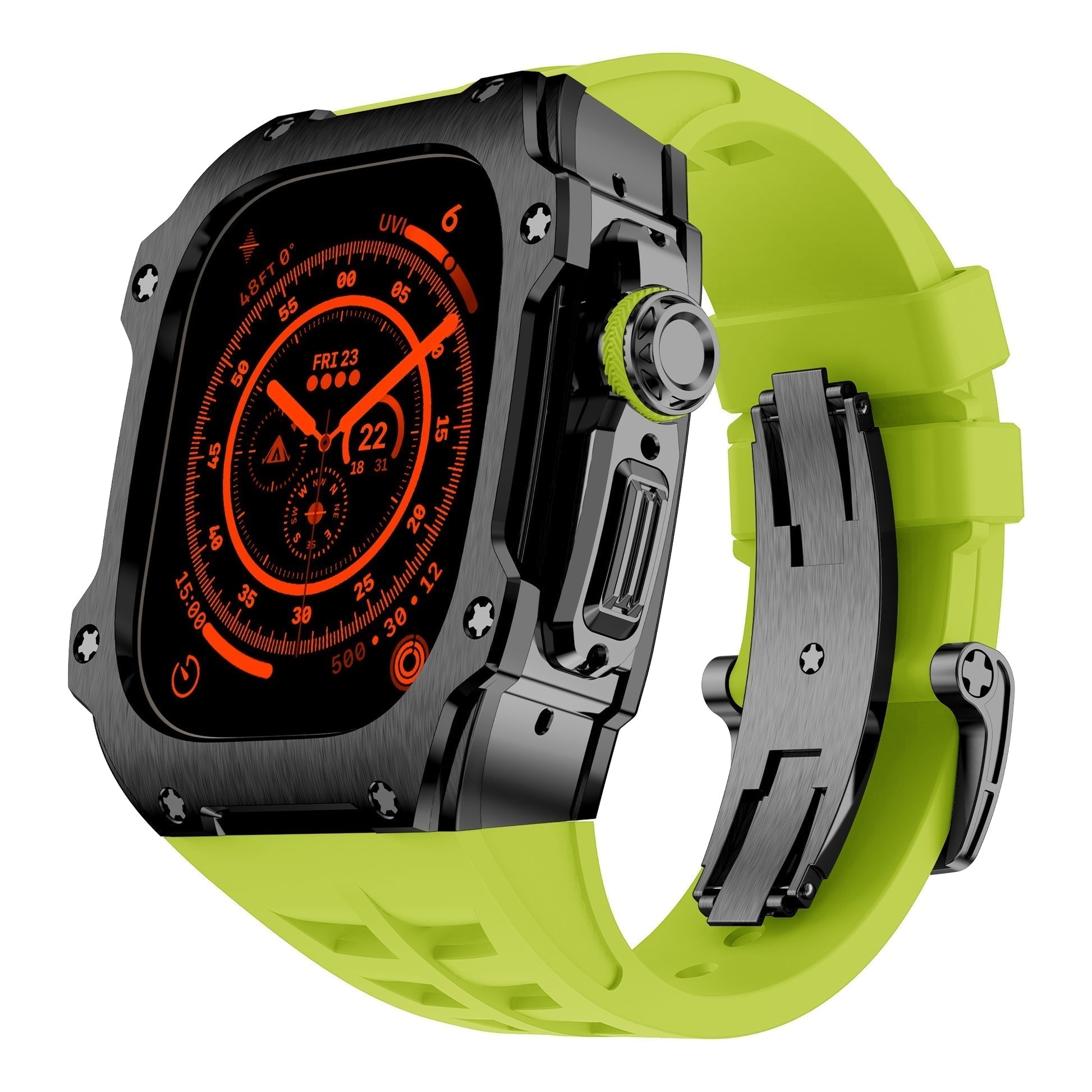 Série RM7015 - Boîtier Apple Watch Ultra en acier inoxydable Dark Vanguard