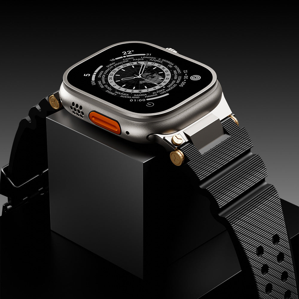 Bracelet en silicone de créateur pour Apple Watch