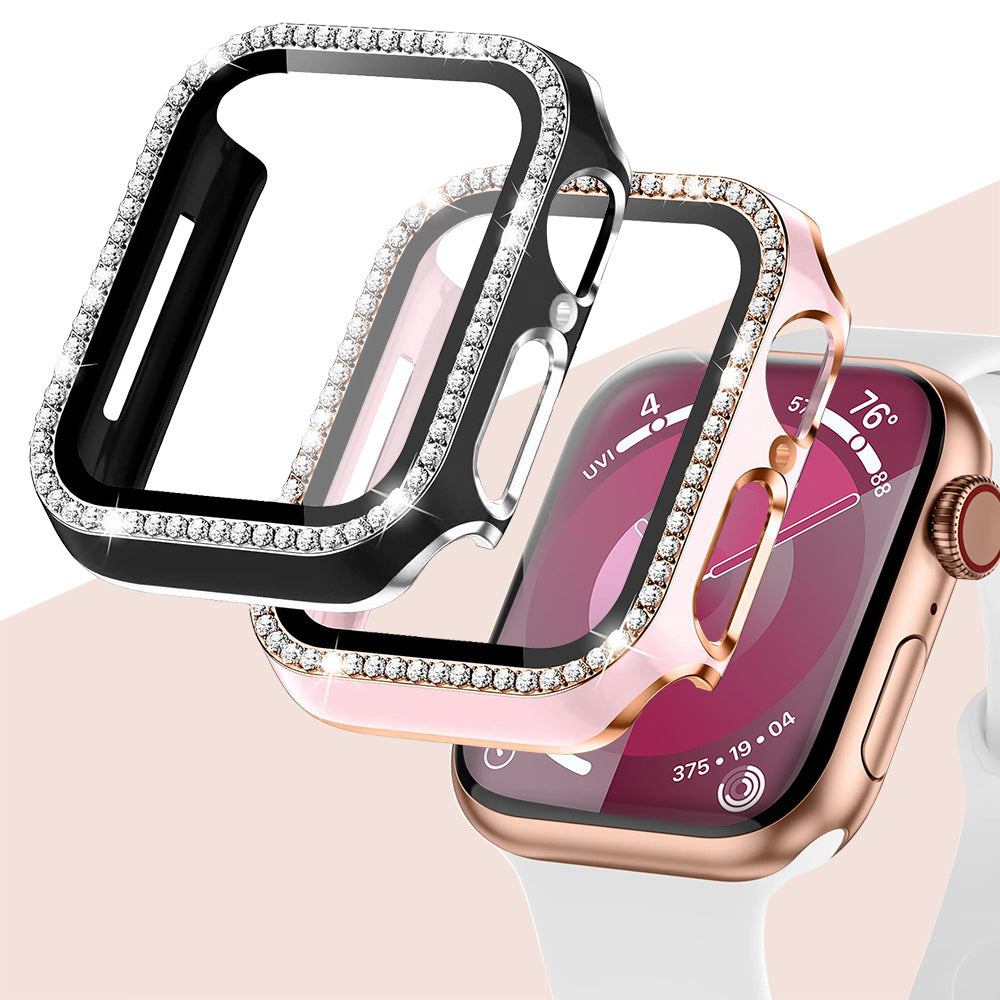 Etui med herdet glass og rhinestones for Apple Watch