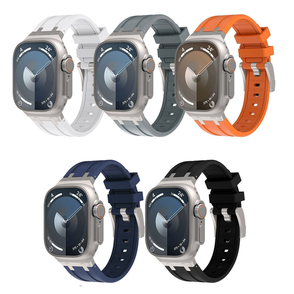 Nova Correia de Silicone XAP Metal Head para Apple Watch
