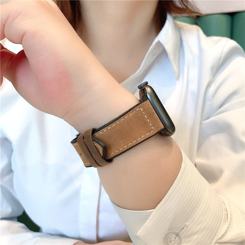 Correa de lujo de cuero para Apple Watch