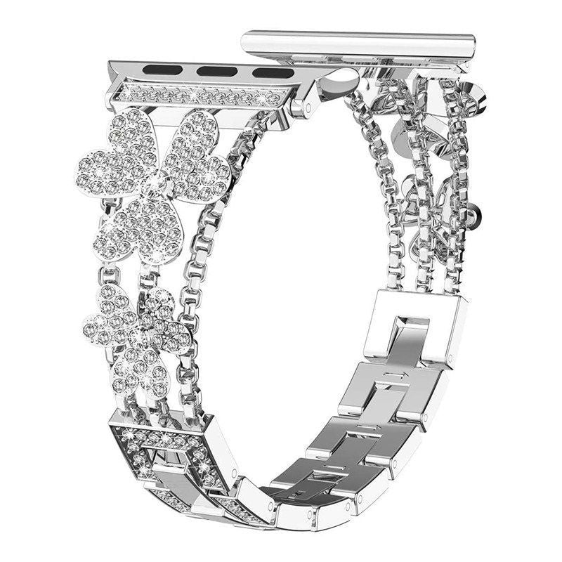 Náramek Flower Sparkling Diamond Link pro Apple Watch