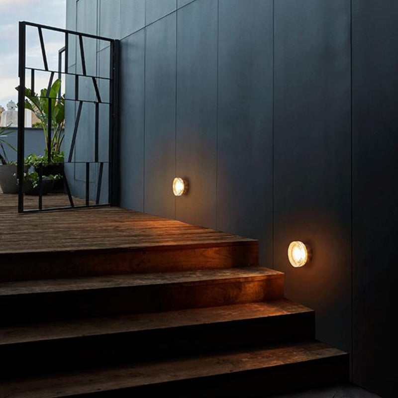 Ray Modern Mini Bubble Wall Lamp, Metal and Glass Build, Transparent IP65 Rated
