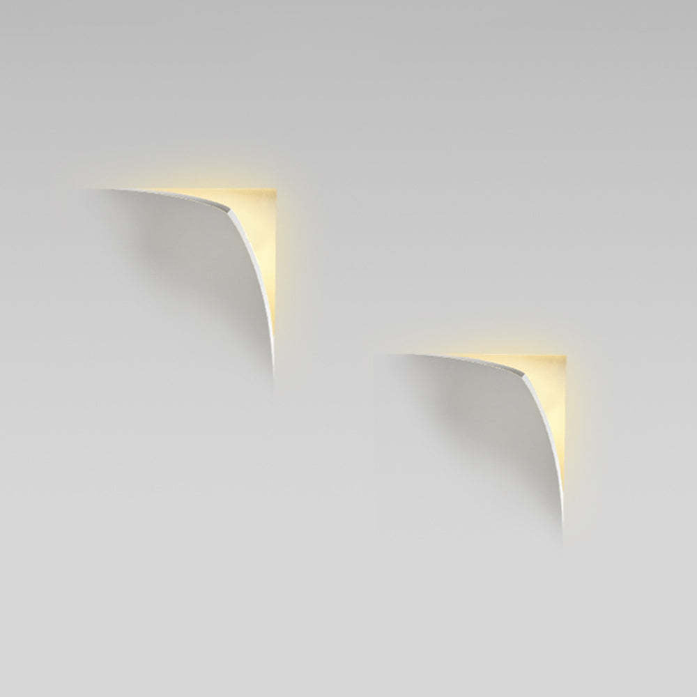 Applique murale encastrée moderne Aria — LED, finition en métal et plâtre, blanche