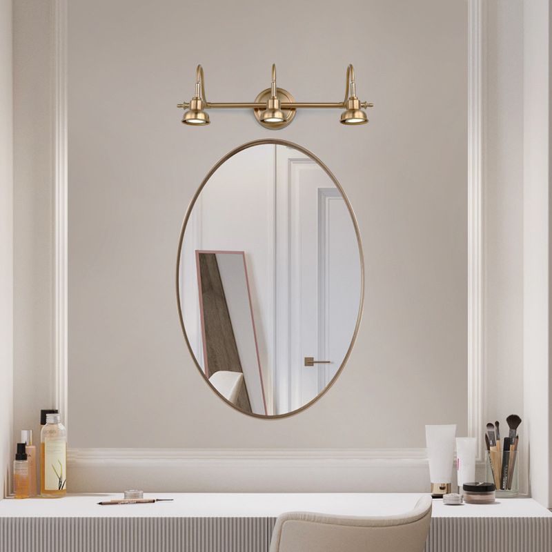 Tiffany Vintage Round Arc Vanity Wall Lamp, Gold, Bedroom - Neutralighting