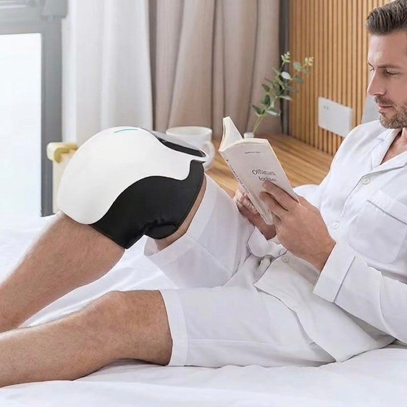 膝部按摩器 - 气压按摩 - 热敷与红光疗法 - USB充电 - 多部位适用