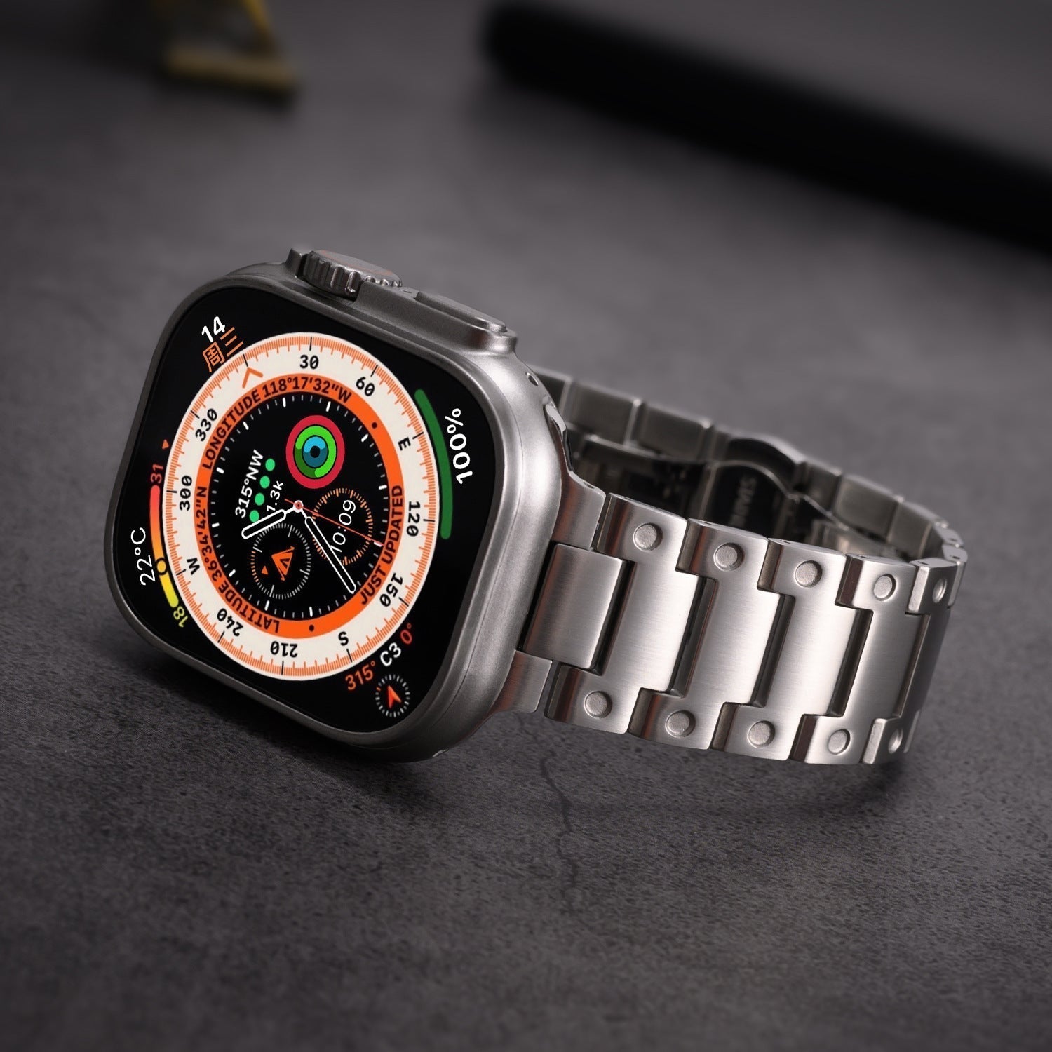 Pulseira Cloud Screw em Aço Inoxidável para Apple Watch