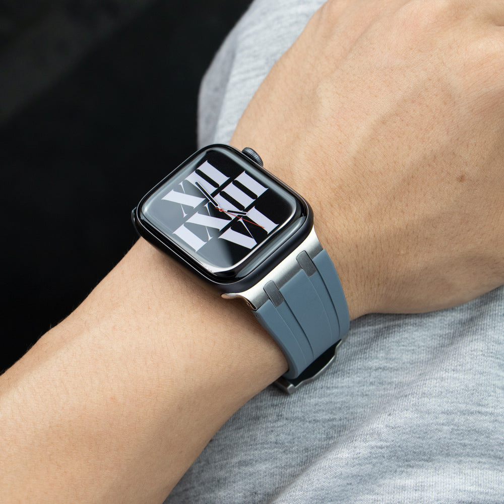 Nova Correia de Silicone XAP Metal Head para Apple Watch