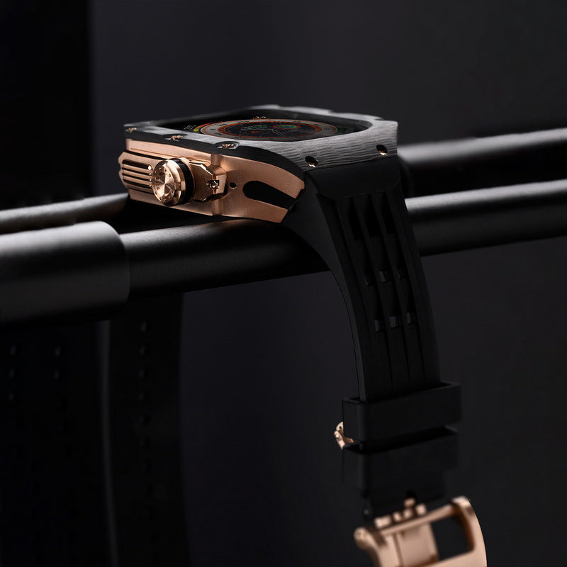 RM Vanguard Serie - Fluorkautschukband Edelstahlgehäuse für Apple Watch Ultra