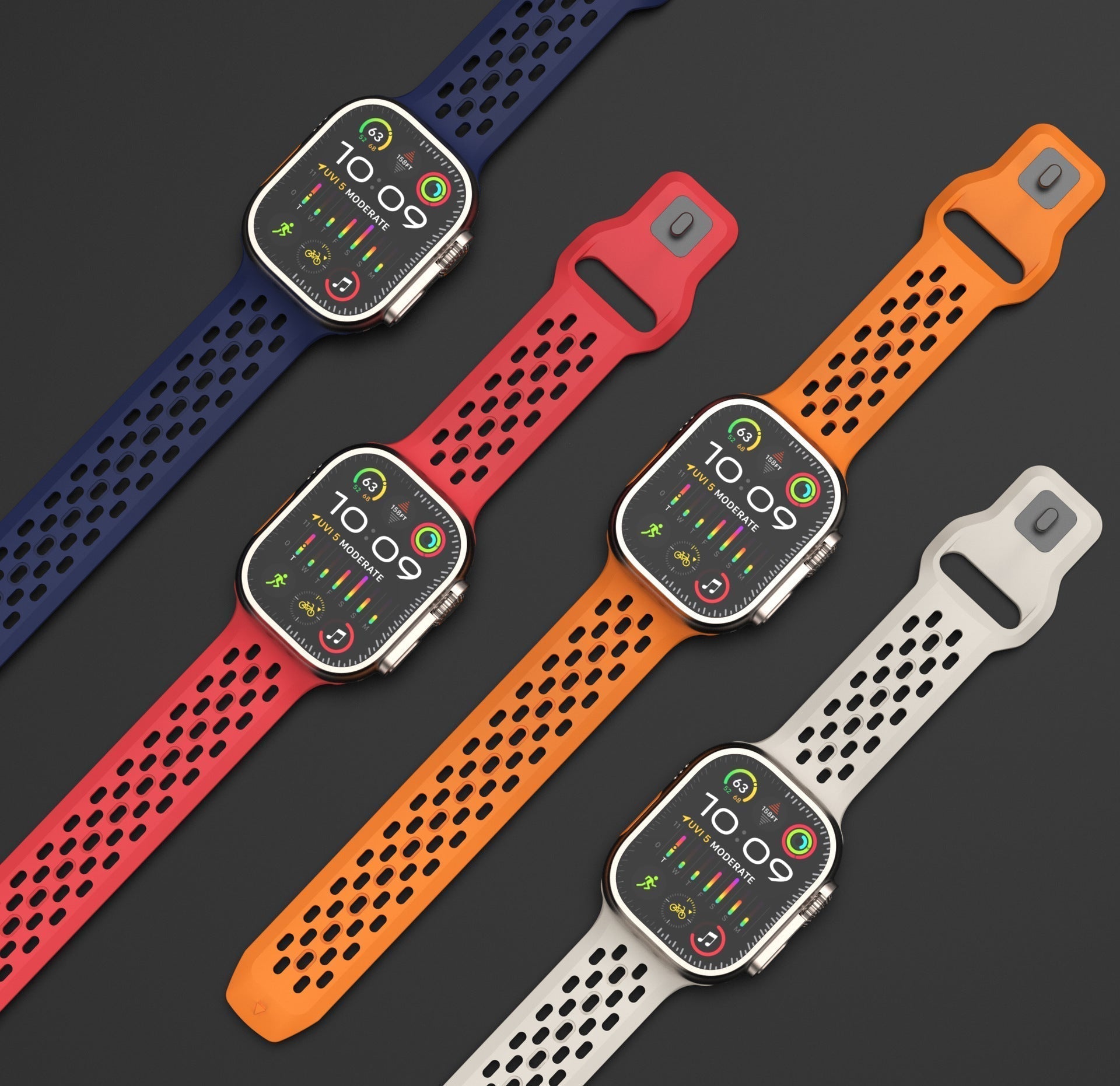 Tali Getah FKM Bernafas Untuk Apple Watch
