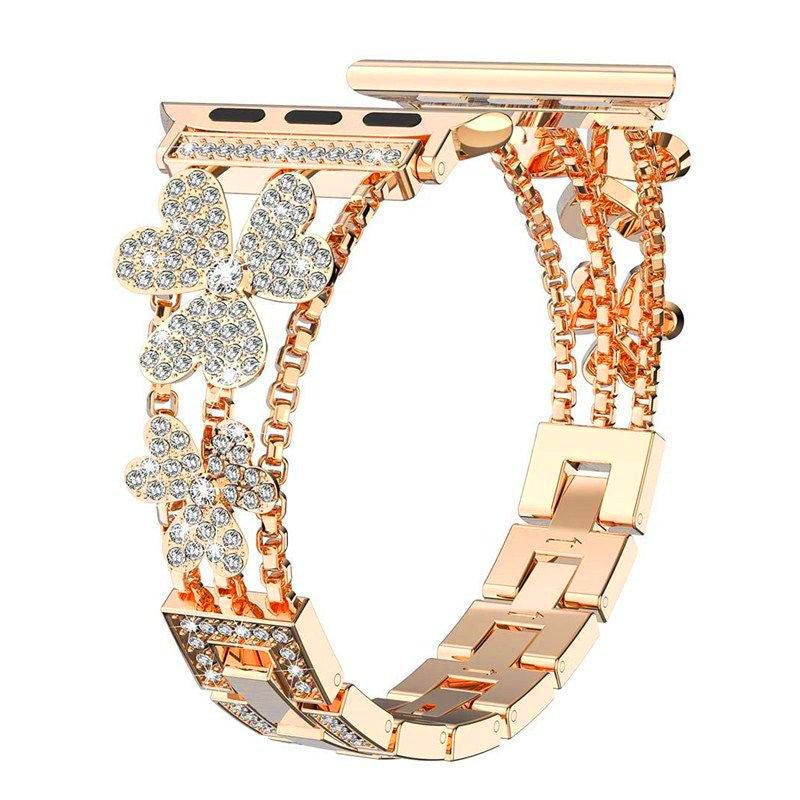Náramek Flower Sparkling Diamond Link pro Apple Watch
