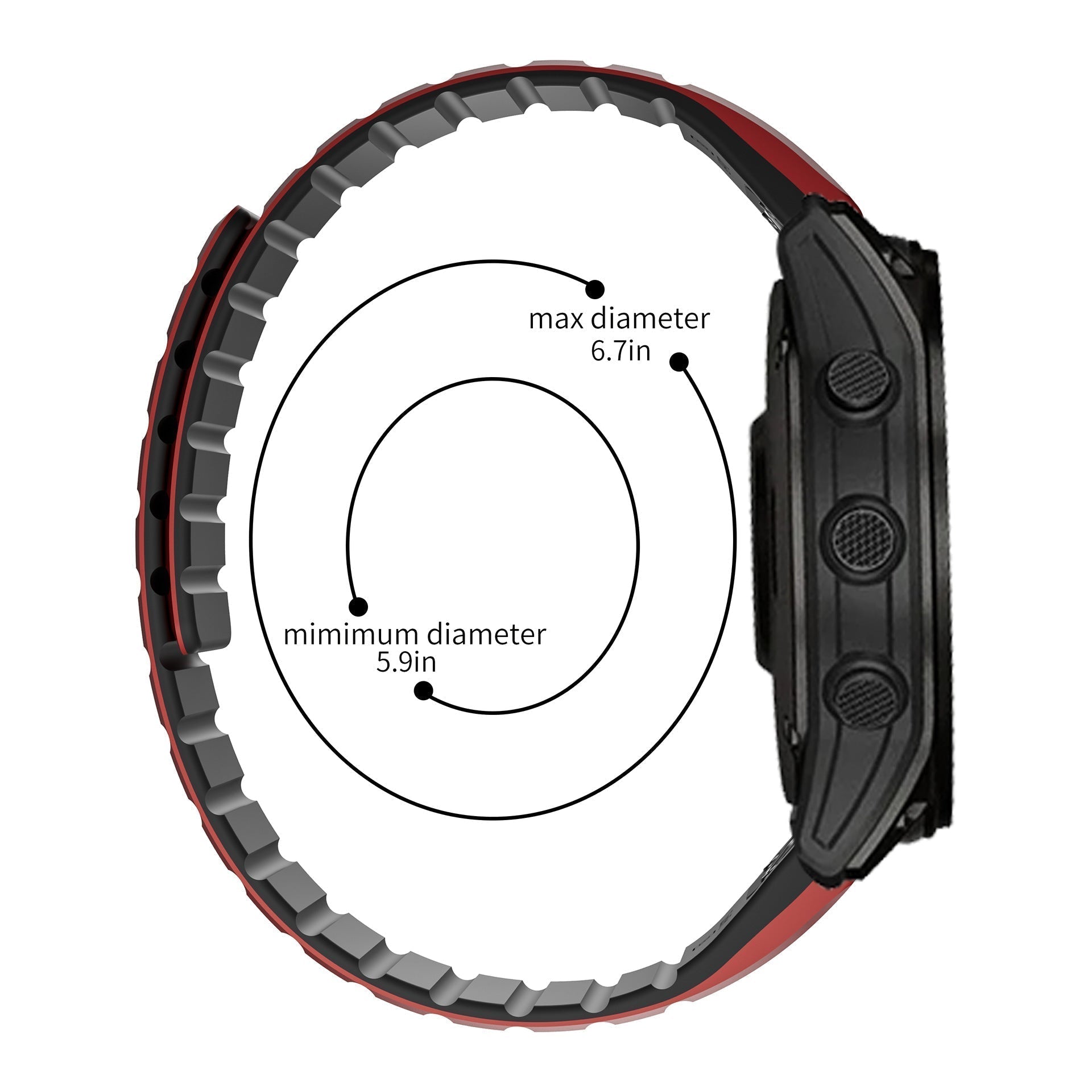 Silikonowy magnetyczny pasek do zegarka Garmin