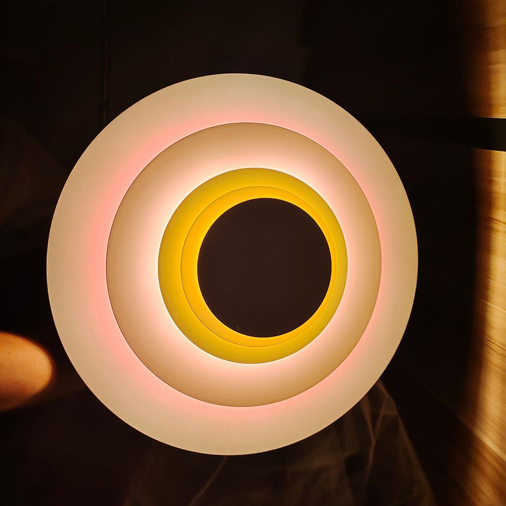 Kruhová nástěnná lampa Aria 3 v 1 s LED - pro pevné připojení, teplé světlo