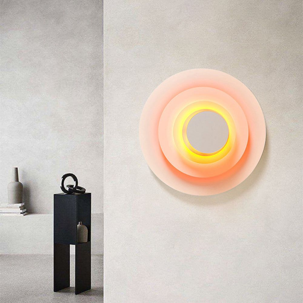 Kruhová nástěnná lampa Aria 3 v 1 s LED - pro pevné připojení, teplé světlo