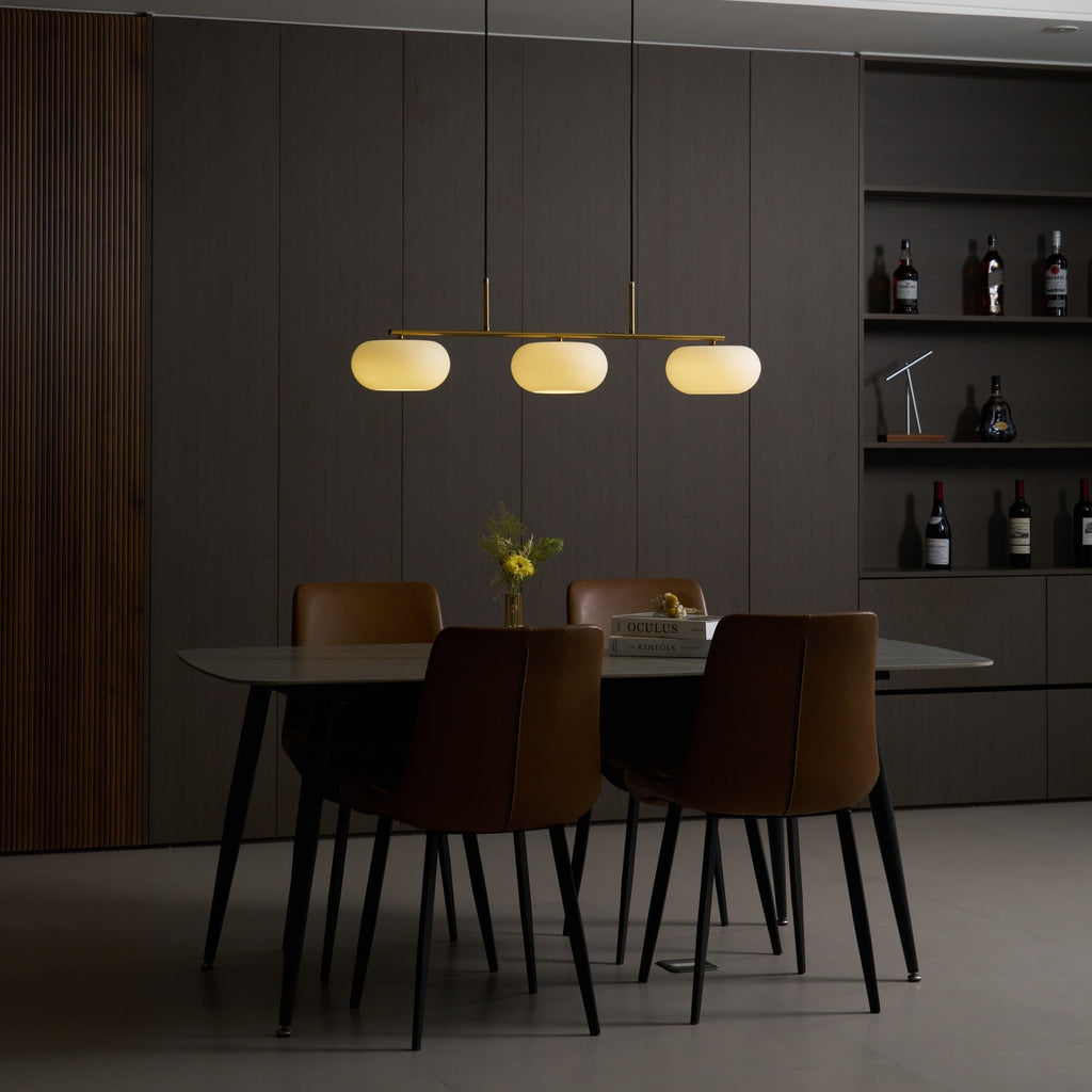 Sculptural 3-Light Adjustable Height Pendant Light