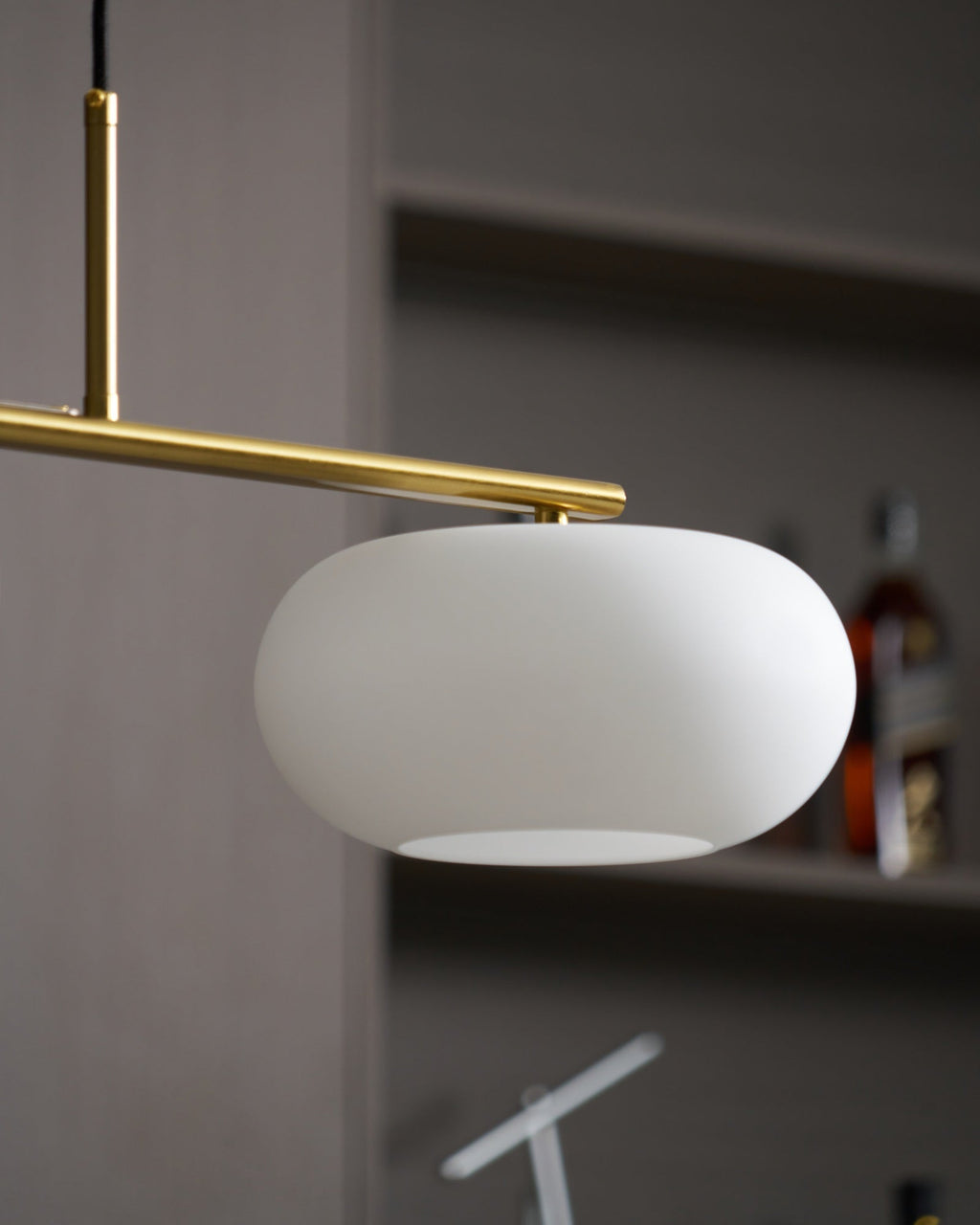 Sculptural 3-Light Adjustable Height Pendant Light
