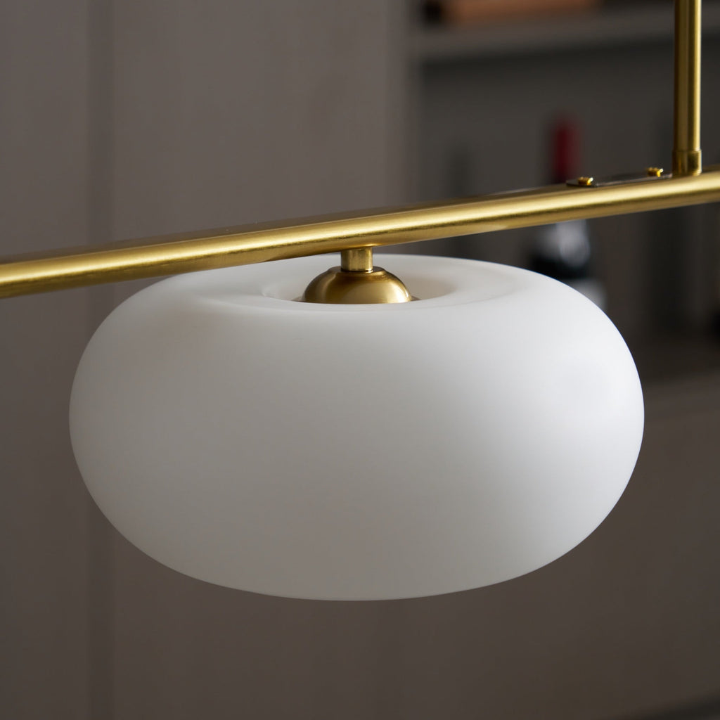 Sculptural 3-Light Adjustable Height Pendant Light