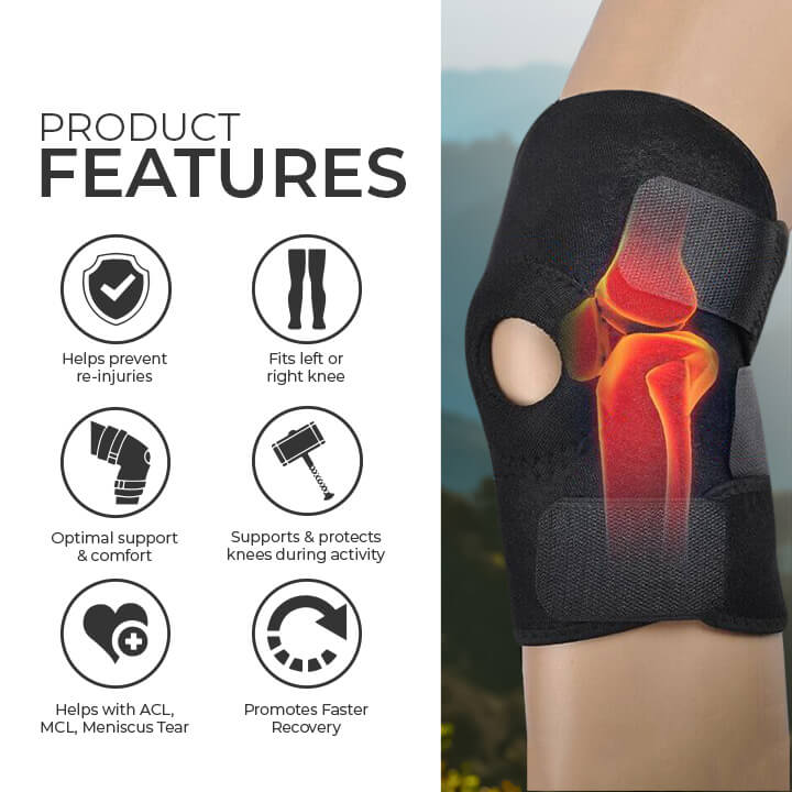 Åben patella knæbandage