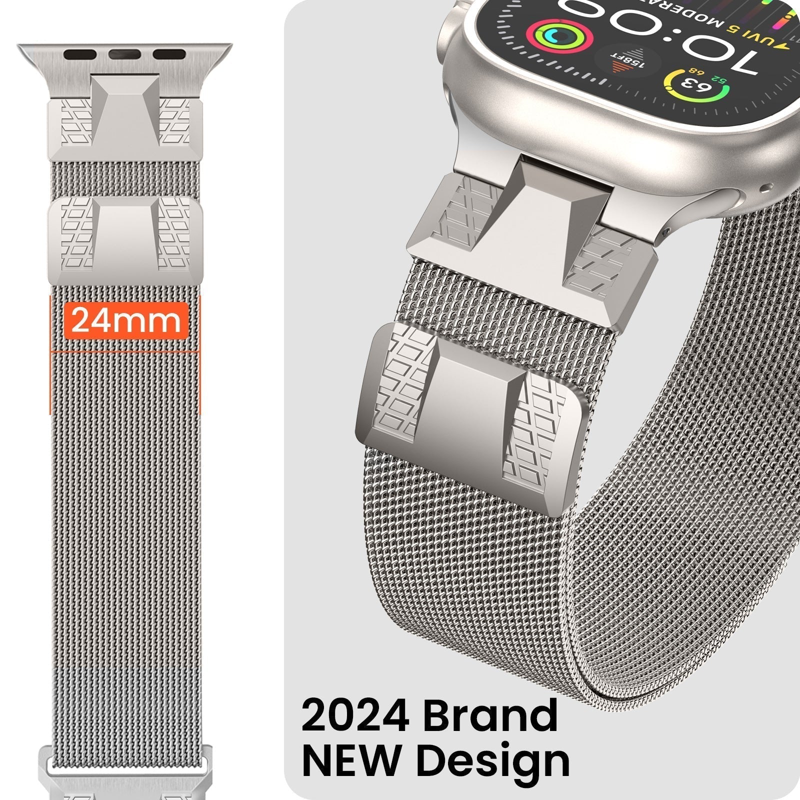 Milanese Loop-reim med magnetisk spenne