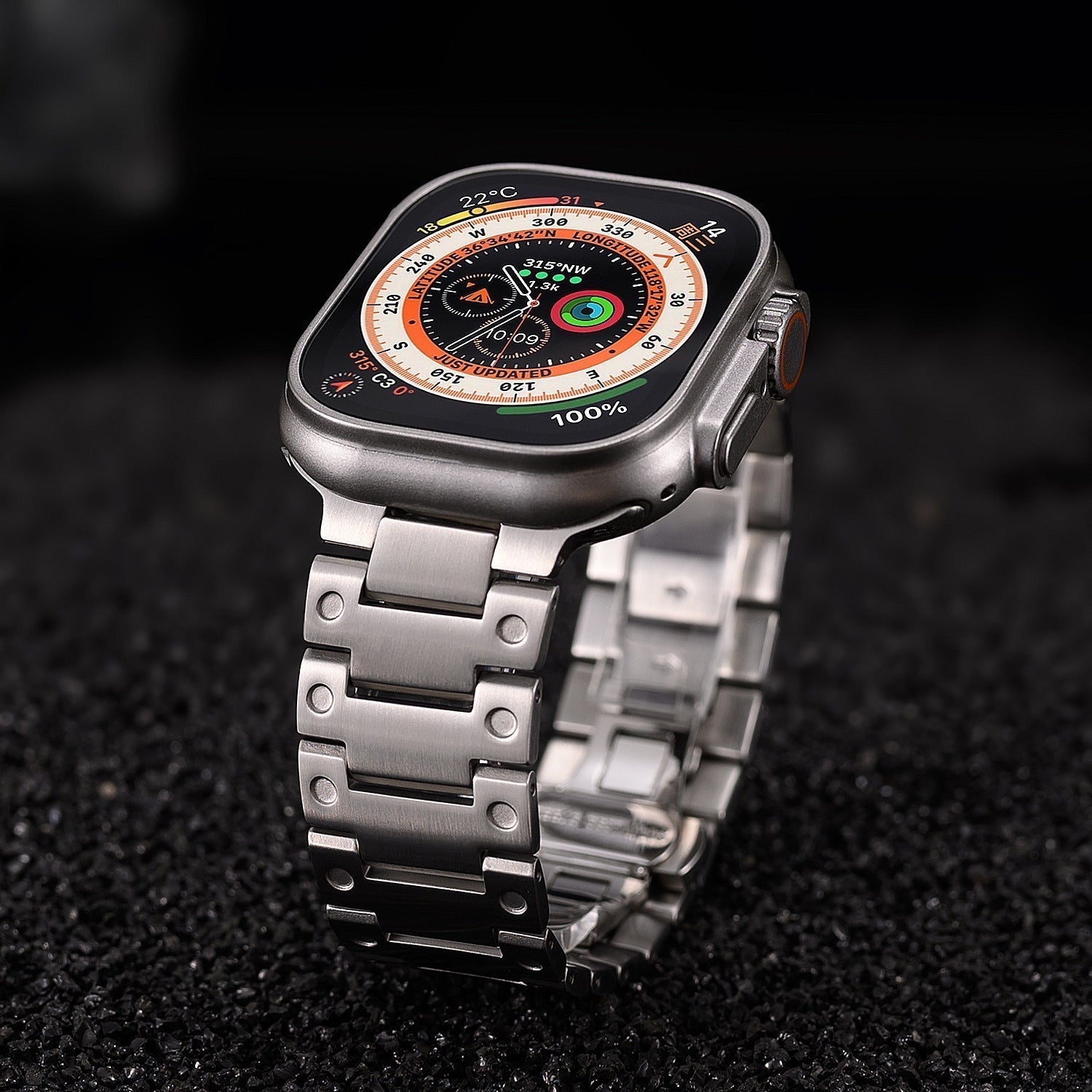 Pulseira Cloud Screw em Aço Inoxidável para Apple Watch