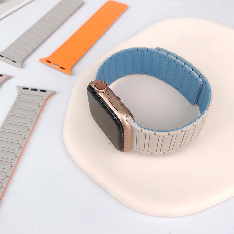 Tali jam gelung magnet silikon untuk Apple Watch